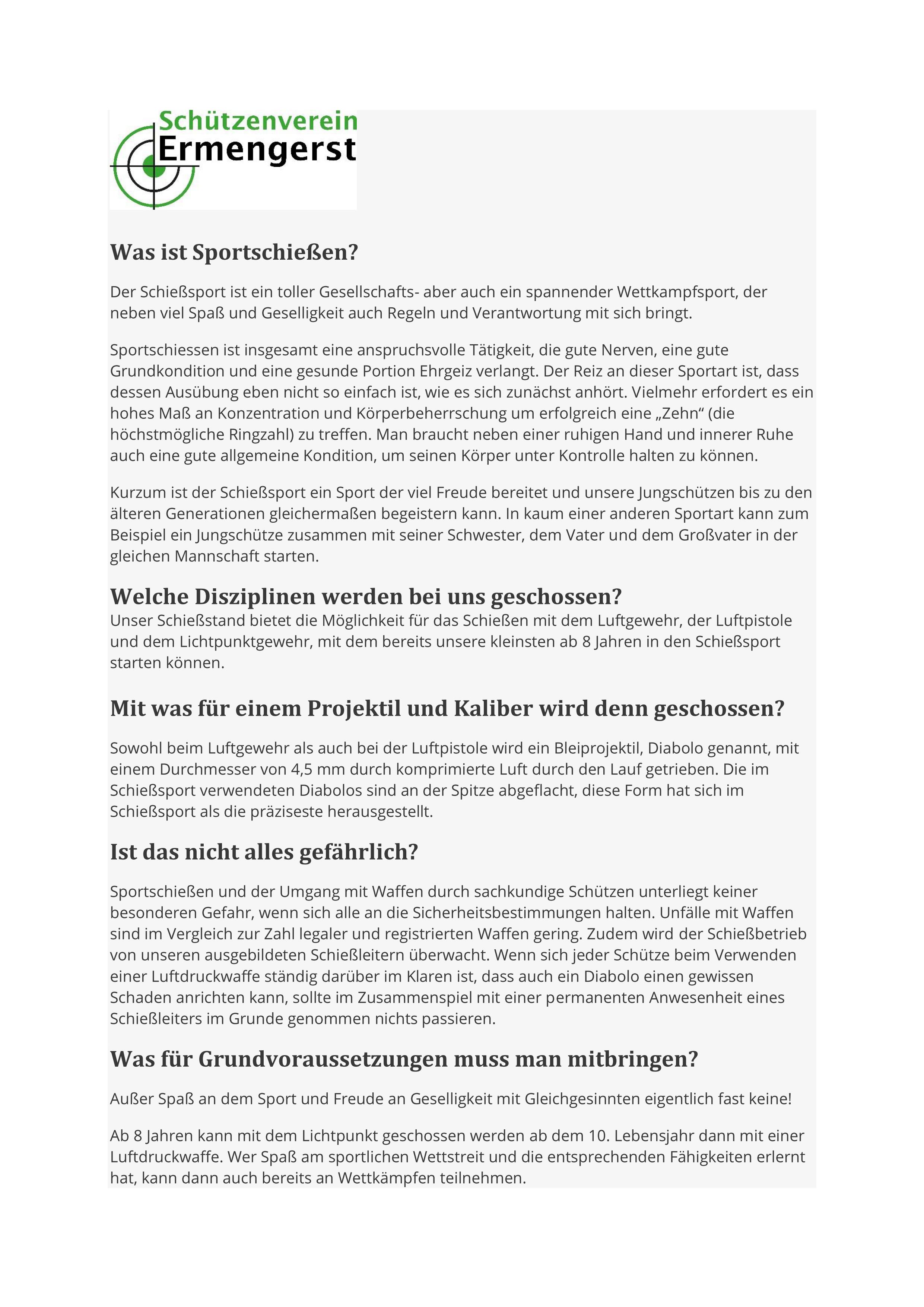 Was ist Sportschiessen 01 Was ist Sportschiessen 01